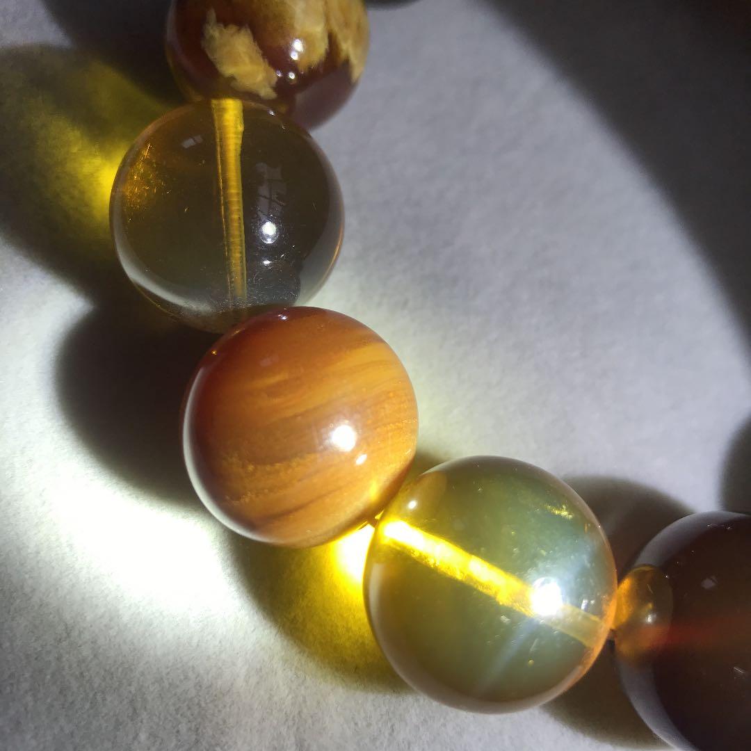 ブレスレット アンバー 琥珀 宝石  天然石 バーマイトお守り 魔よけ ユニーク