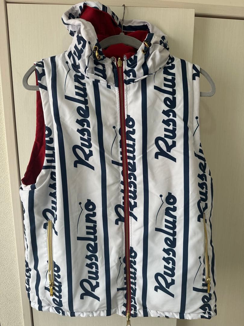 Russeluno ロゴプリント フード付きベスト