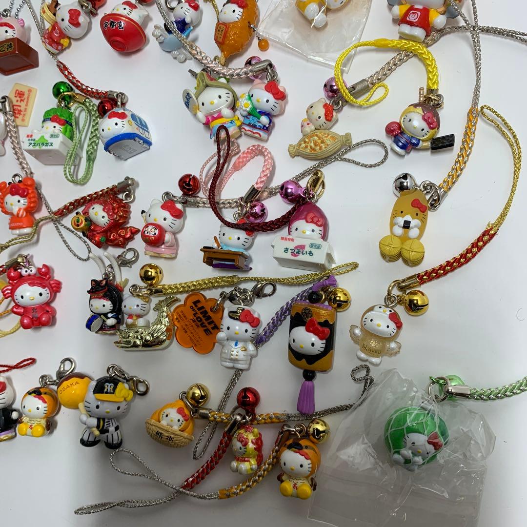 ハローキティ ご当地根付 ストラップ キーホルダー 38個セット