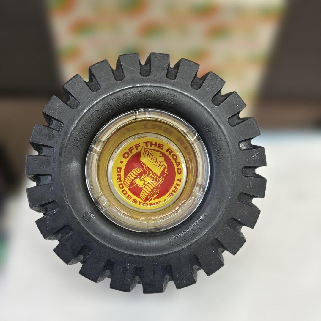 希少　大型　デットストック　【アメリカン雑貨 】ブリヂストンタイヤの灰皿
