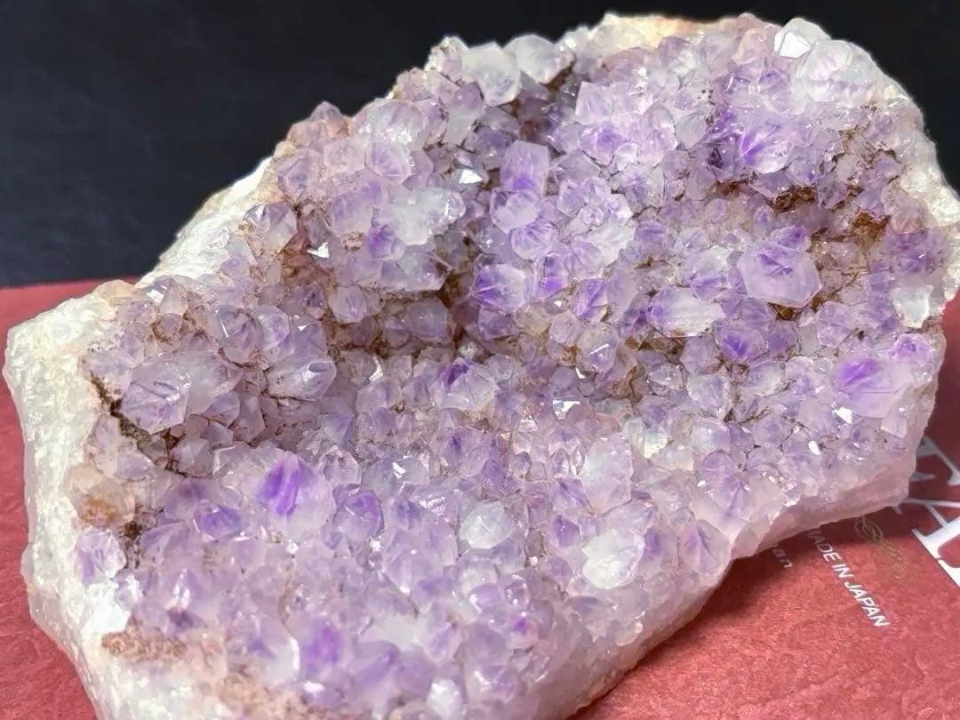 【超希少】ラベンダーアメジストクラスター 大型 ローズアメジスト (カルール産)