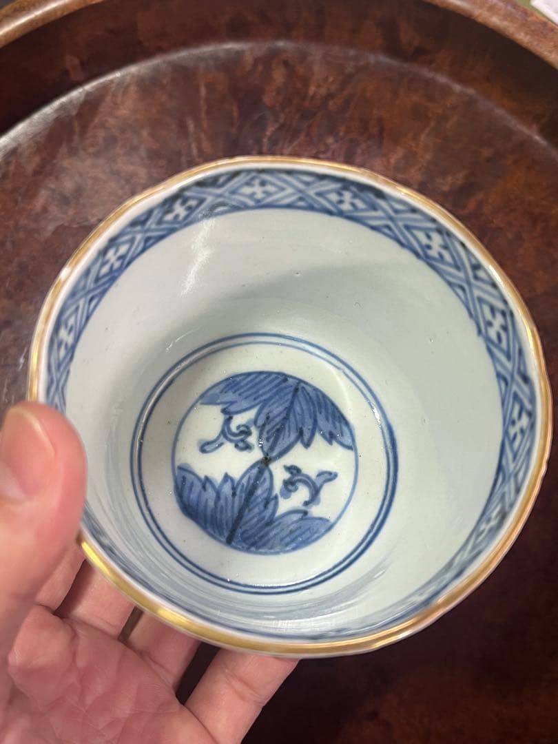 蕎麦猪口　そばちょこ　色絵　大振り　そば猪口　古伊万里　民芸　民藝　くらわんか