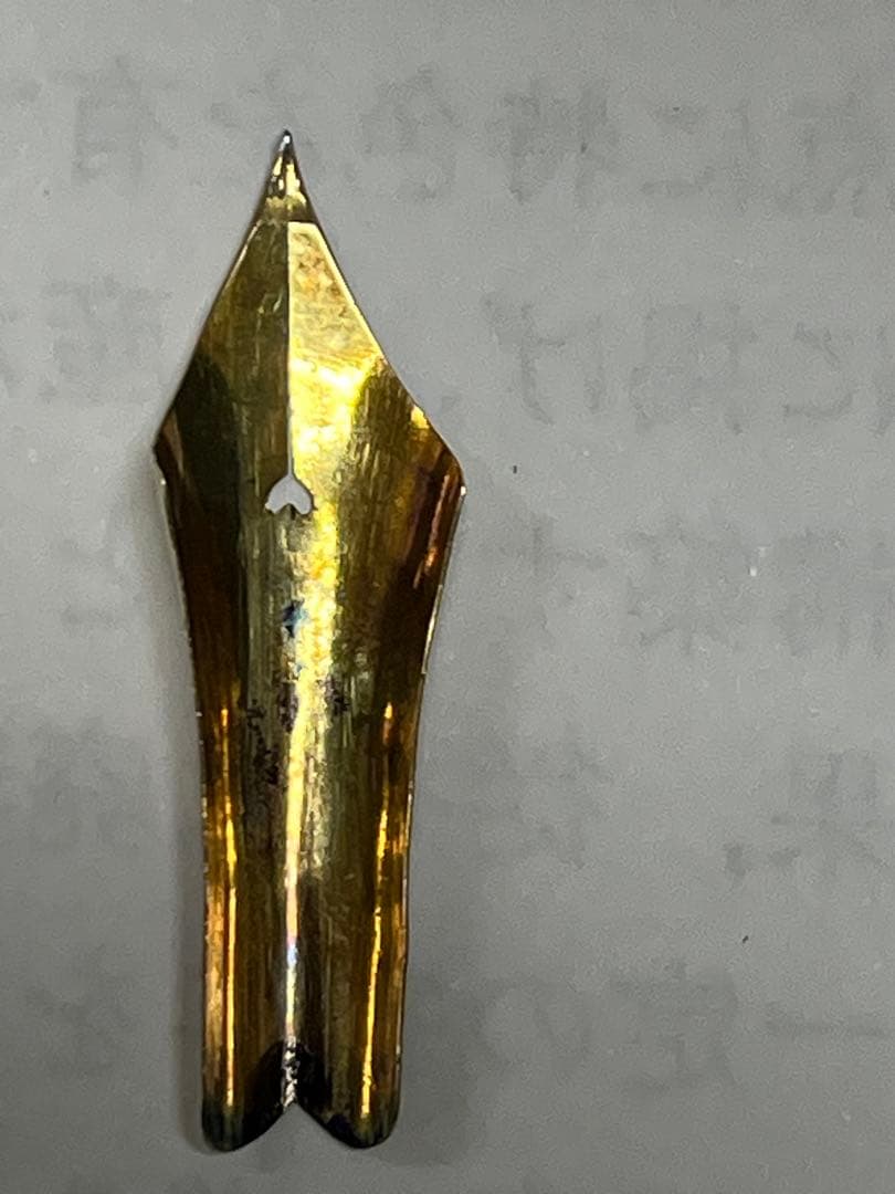 14K 金ペン先 ヴィンテージ F字幅 柔らかめ 大型ペン先