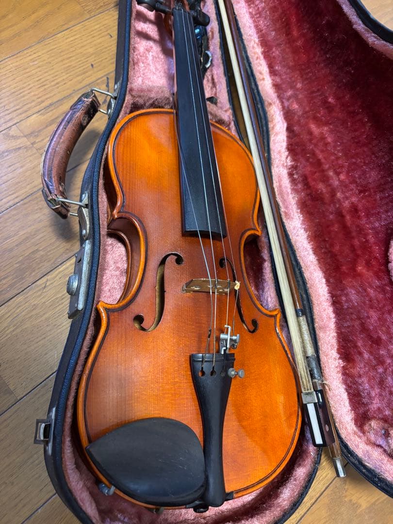 バイオリン本体 木製 4弦 ケース付き