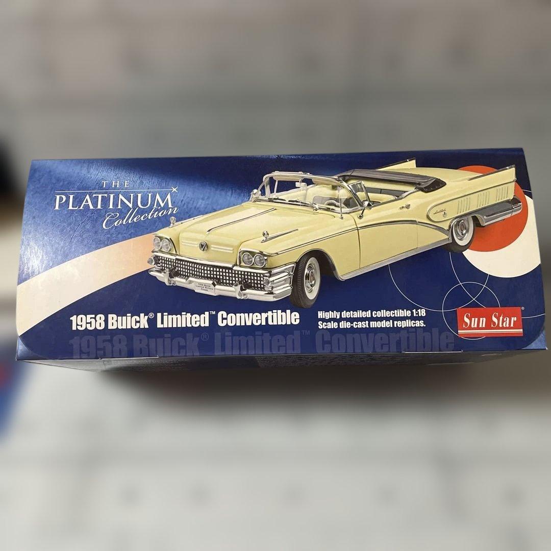 1958ビュイックリミテッドコンバーチブル1/18（ホワイト）30センチ以上有り
