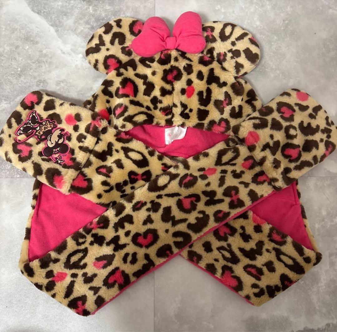 ファンキャップマフラー ミニー ヒョウ柄