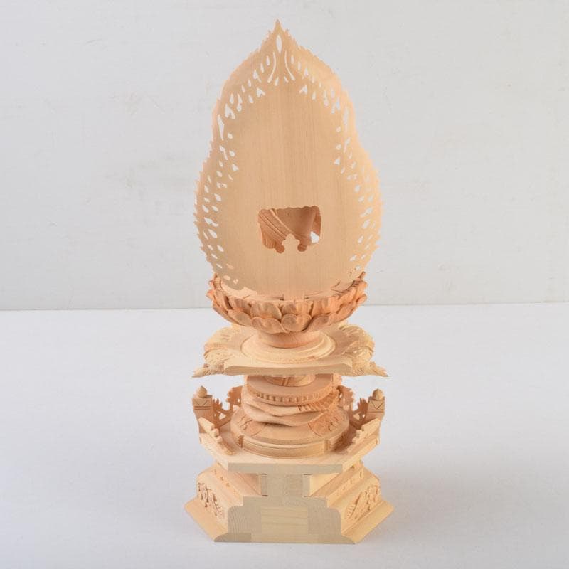 仏教美術　桧彫刻　大日如来坐像　仏像　華鬘台　C　8801