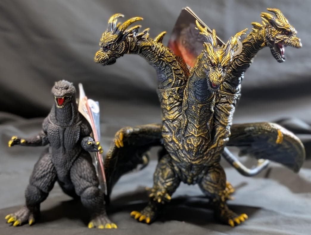 FINAL WARS カイザーギドラ＆ゴジラ（バンダイ）タグ付ソフビ２体セット