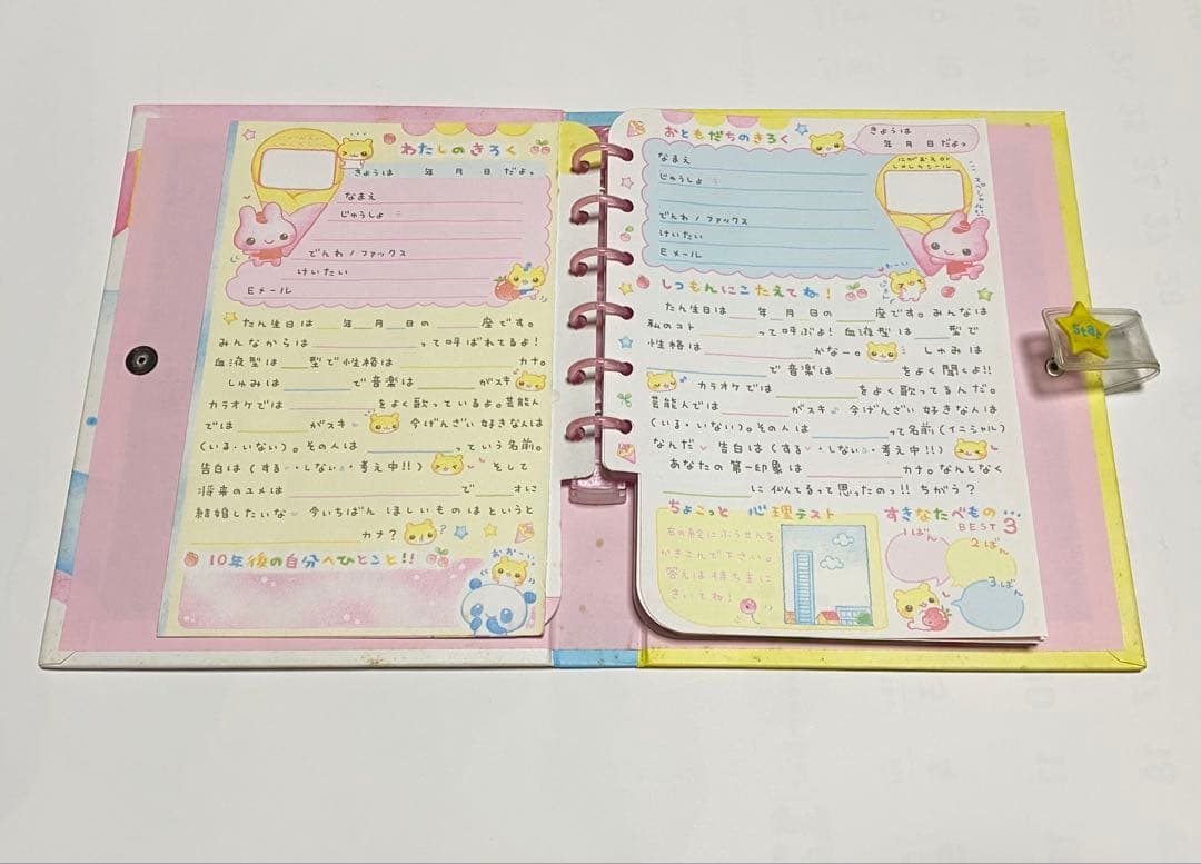 ★激レア！希少！平成レトロ！当時物！プロフィール帳 星のクレープ屋さん★