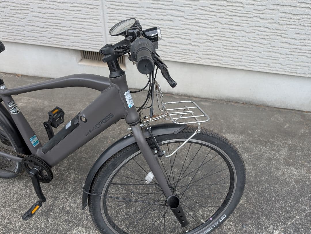 電動アシストクロスバイクEVA PLUS CROSSエヴァプラスグレー26インチ