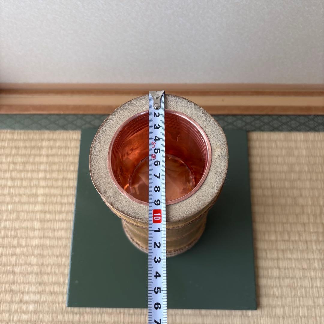 71 美品！根付　寸胴　華道具　一重切　竹製　水仙