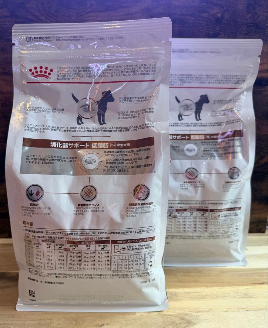 ロイヤルカナン 犬用 消化器サポート 低脂肪 小型犬様S　1kg×2袋