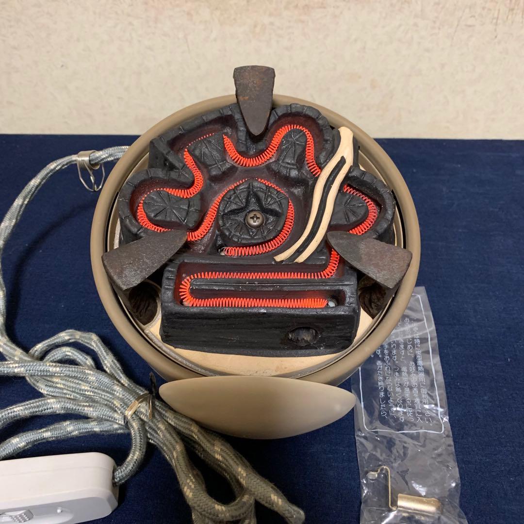 人間国宝敬典 唐銅眉風炉 四方釜 風炉 茶釜 炉釜 野々田電熱器 敷板 茶道具