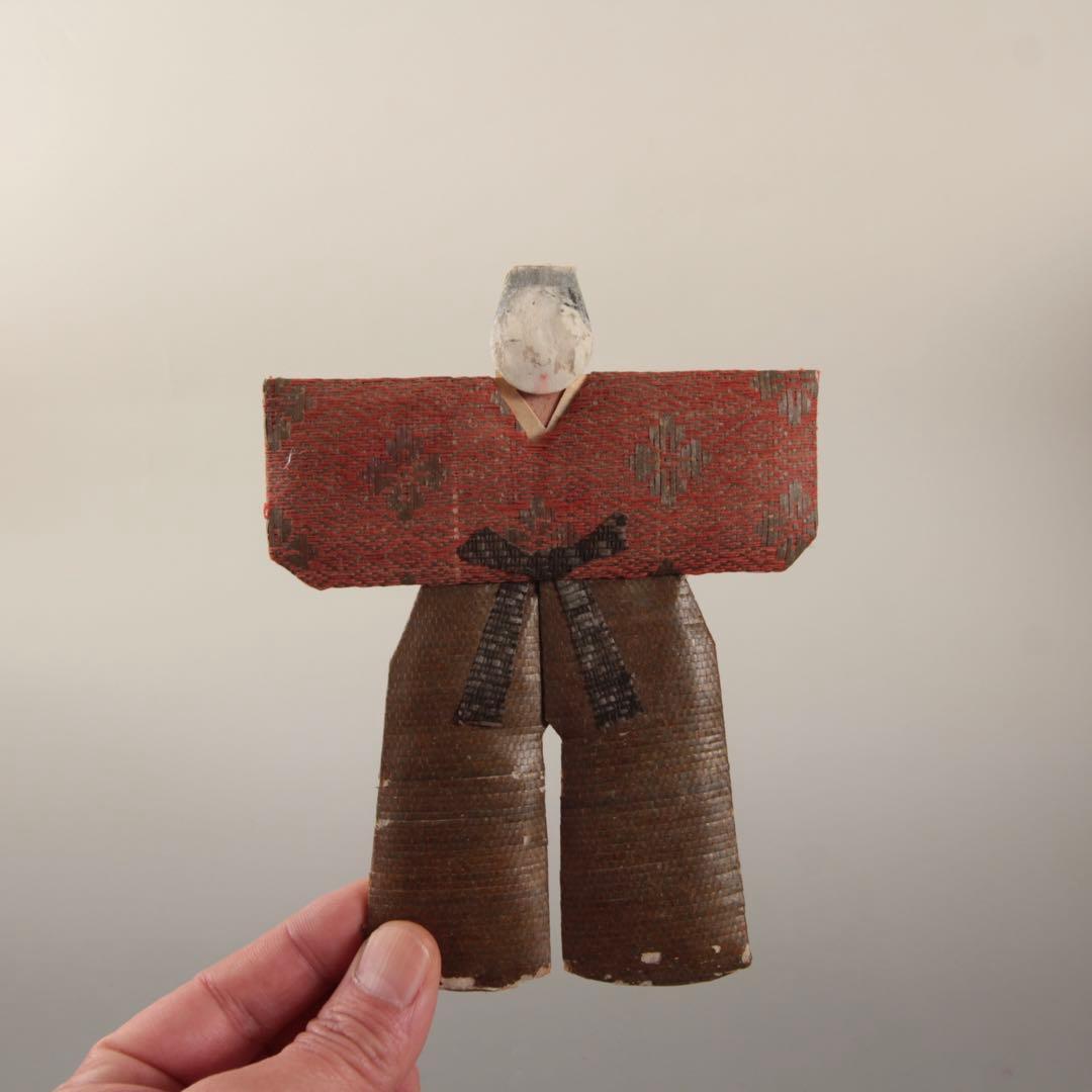 古い 紙雛 立雛 明治〜昭和頃 古美術 古道具 アンティーク 金襴