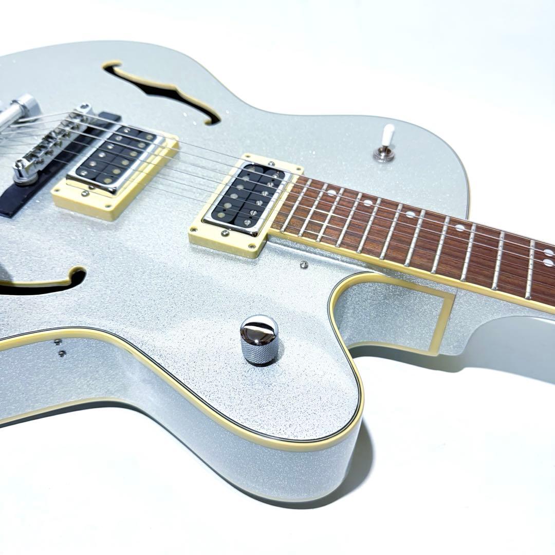 【極美品】Aria FA80-SP シルバースパークル フルアコ エレキギター