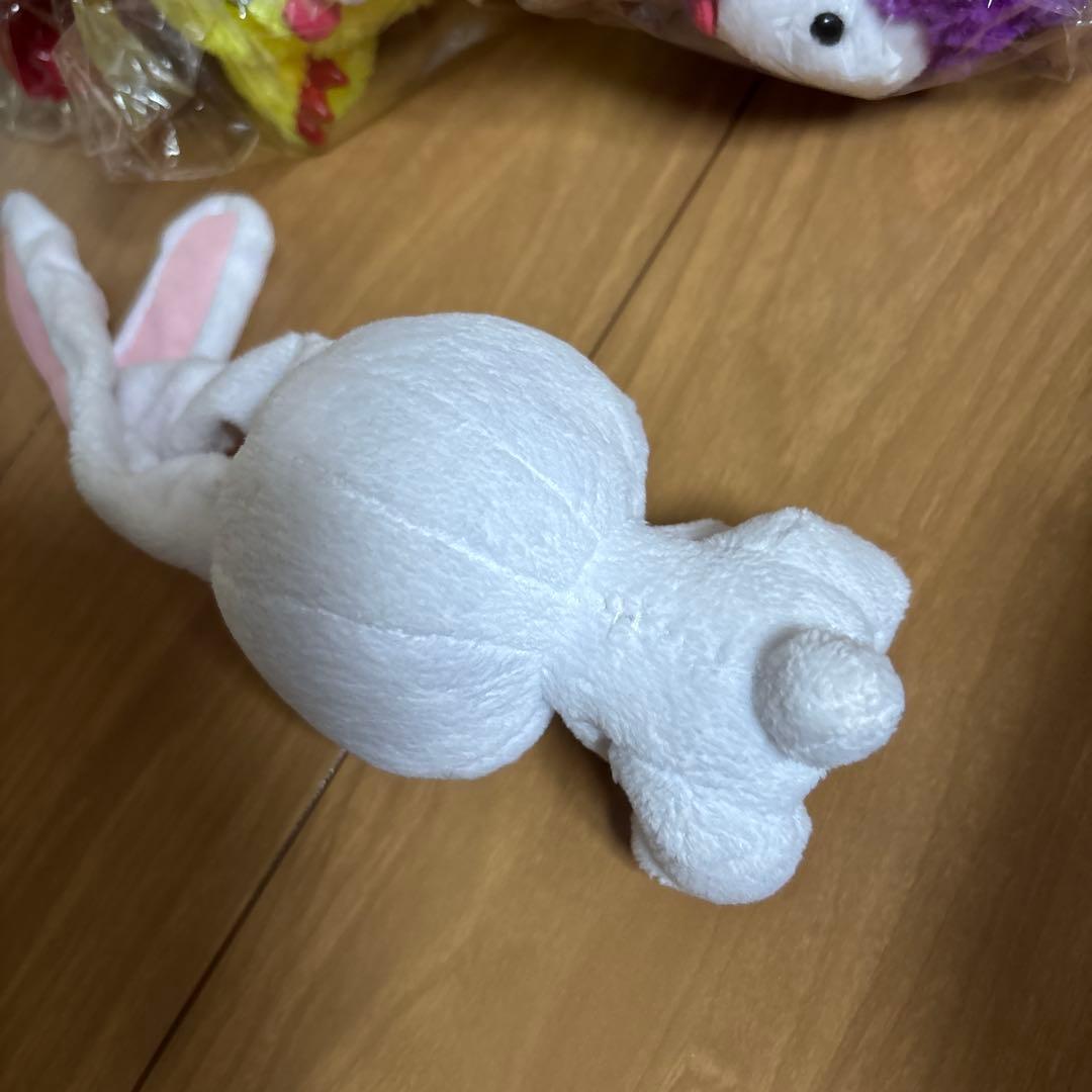 グルーミー ぬいぐるみ 見た目と手触り重視 にぎりこぶし　　汎用うさぎ 白