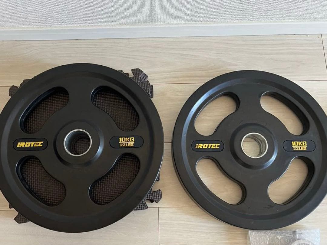 アイロテック　 オールラバー仕様オリンピックプレート 10キロ×2