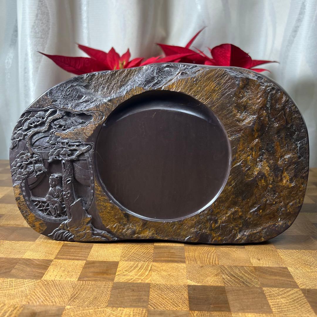 【大型】端渓老坑楼閣図硯【加厚】