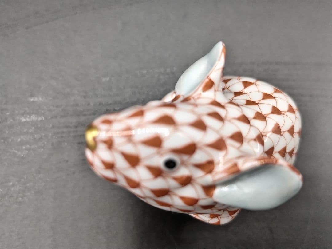 HEREND 干支シリーズ 「子(ね)」金彩仕上げ置物　フィギュリン磁器