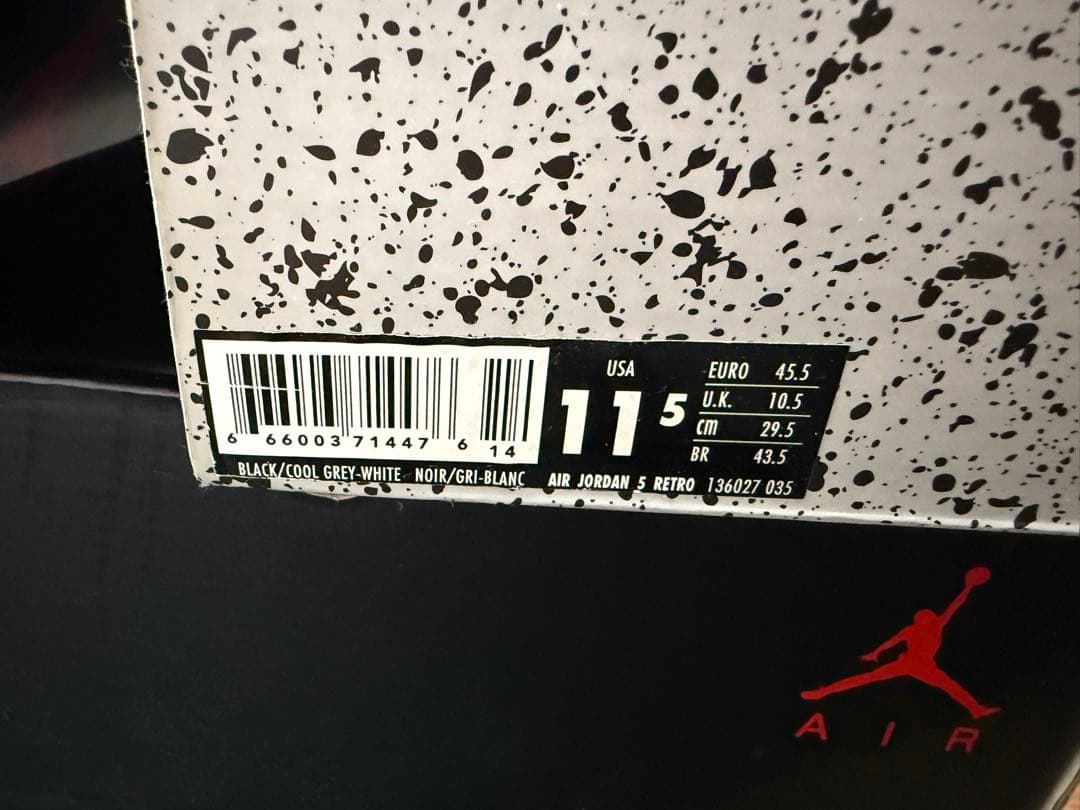 シューズ(男性用) NIKE AIR JORDAN 5 RETRO \"OREO\"