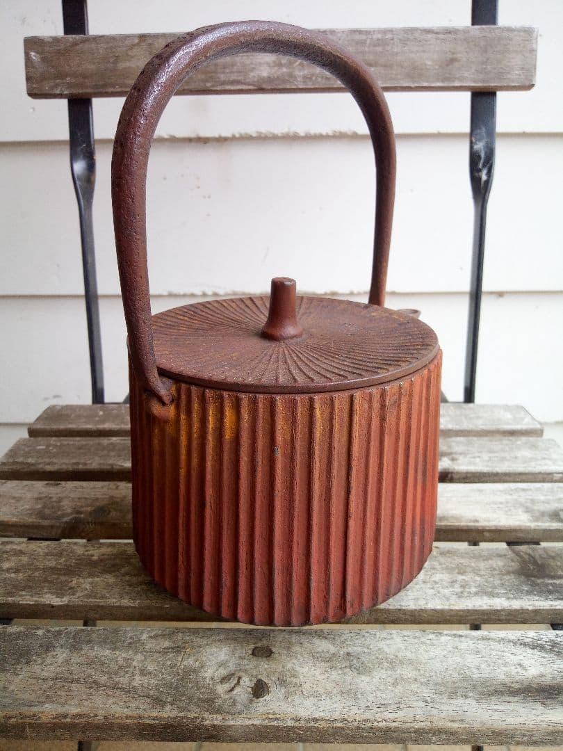 佐藤勝久　鉄瓶　利休番傘蓋砥草紋