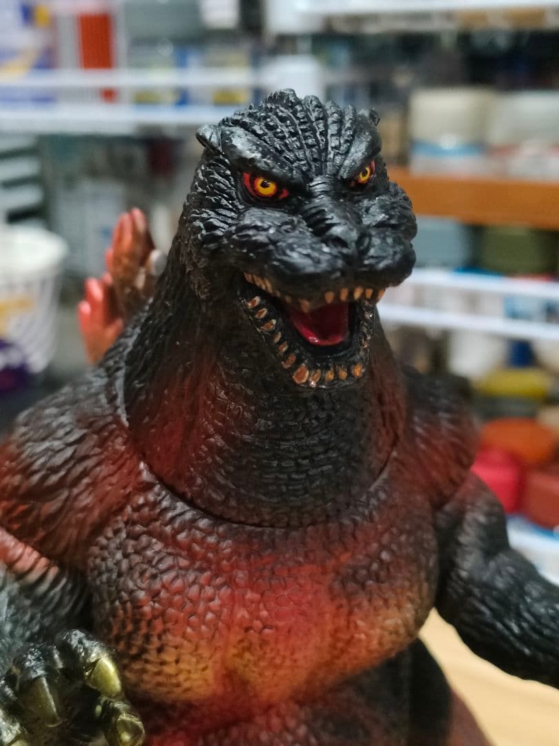 バーニングゴジラ 1995 ソフビ リペイント 怪獣フィギュア vsデストロイア