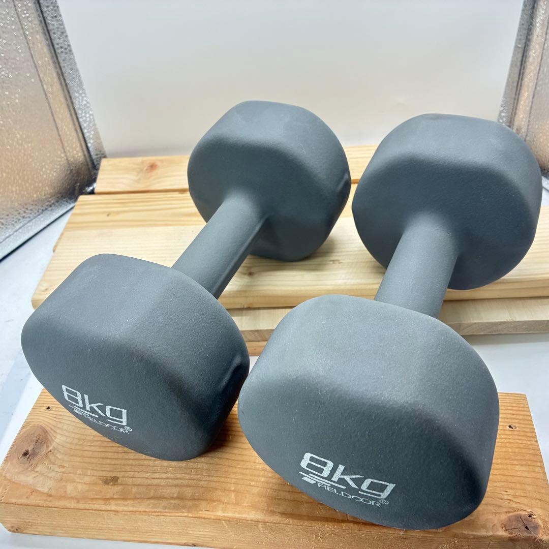 FIELDOOR 8kg 6kg ダンベル 2個セット