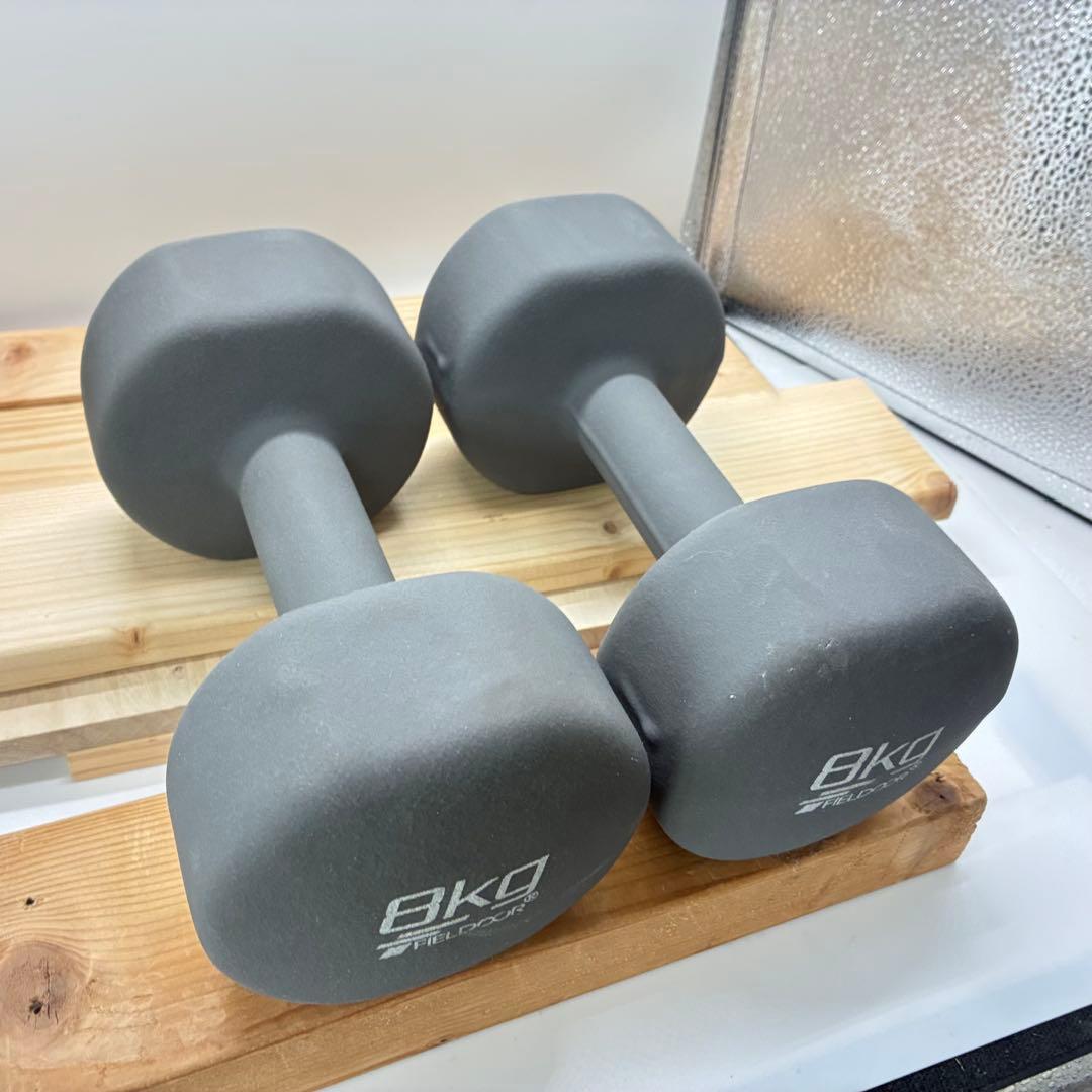FIELDOOR 8kg 6kg ダンベル 2個セット