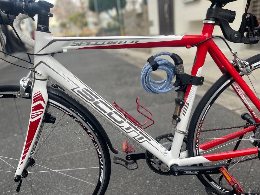 極美品　SCOTT 赤白700Cロードバイク