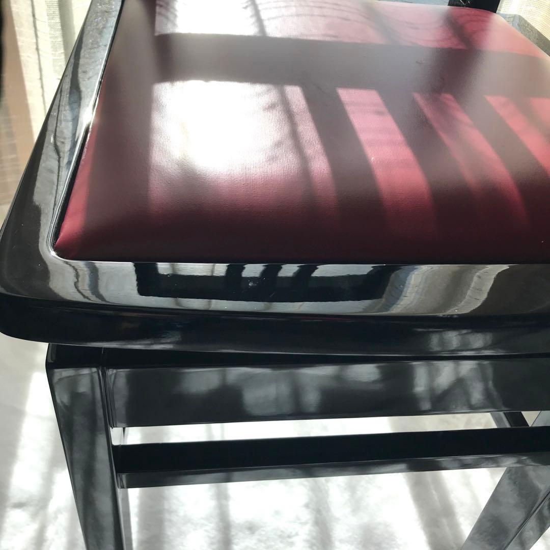 美品✨ピアノ椅子 座面高さ調整可 座面クッション入り