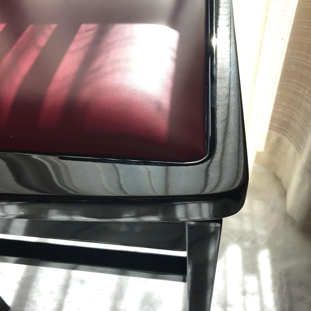 美品✨ピアノ椅子 座面高さ調整可 座面クッション入り