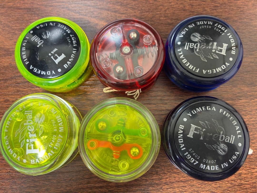97年製バンダイハイパーヨーヨー ファイヤーボール、ハイパーブレイン 6個セット