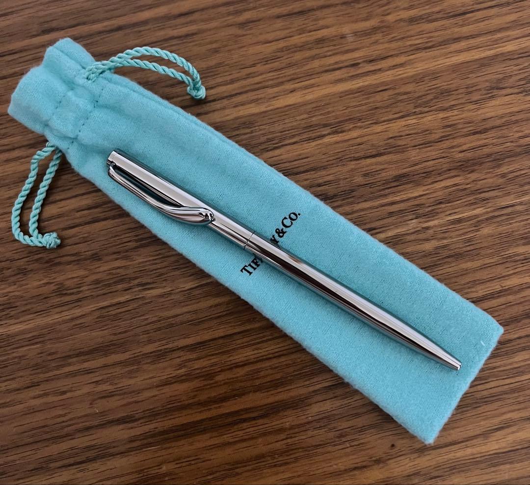 【刻印あり】ティファニーボールペンスターリングシルバー925純正ポーチ付き