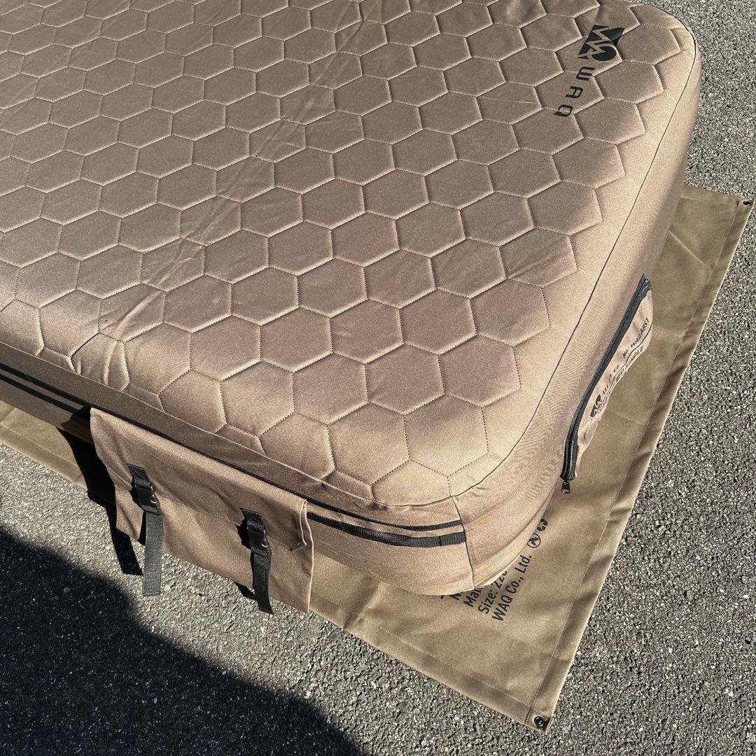 美品・WAQ-AIR BED SINGLE サイズ　専用グランドシートセット