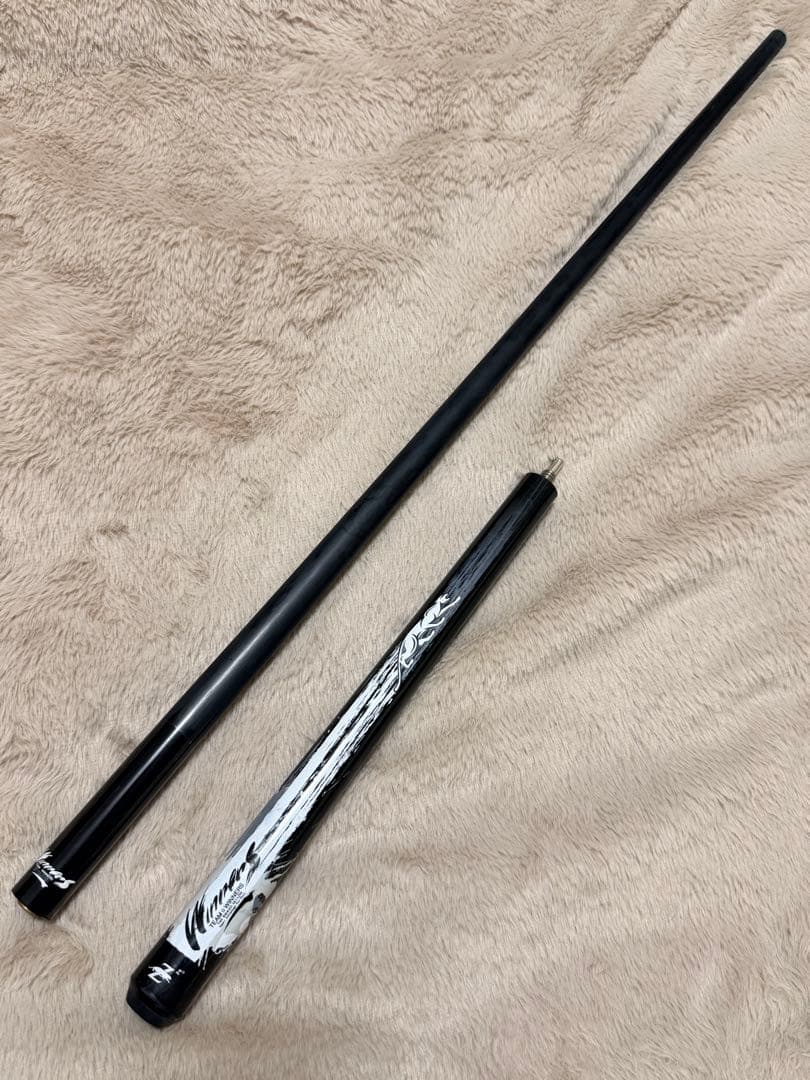 GAMMA ビリヤードキュー 2ピース 黒白ジャンプキュー