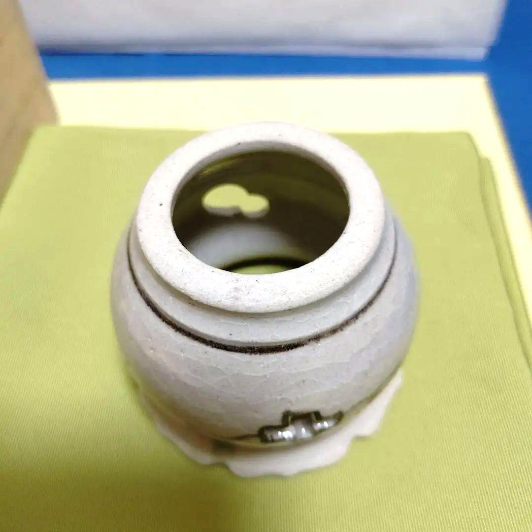 茶道具、蓋置、弥七田織部、加藤光右衛門作、はな3番