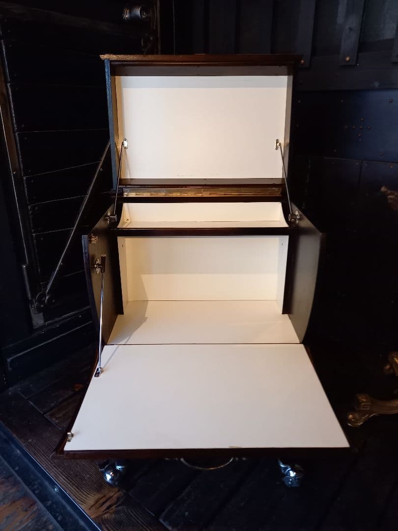 レア　ヴィンテージ　バー　ドリンク　キャリー　オープン　キャビネット　ボックス