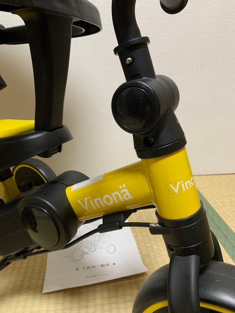 送料無料　6 in 1 手押し棒付三輪車　折りたたみ　キッズバイク　Vinona
