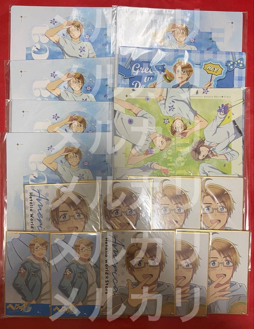 52ヘタリア アメリカ A4アートボード ミニ色紙 WEBくじ