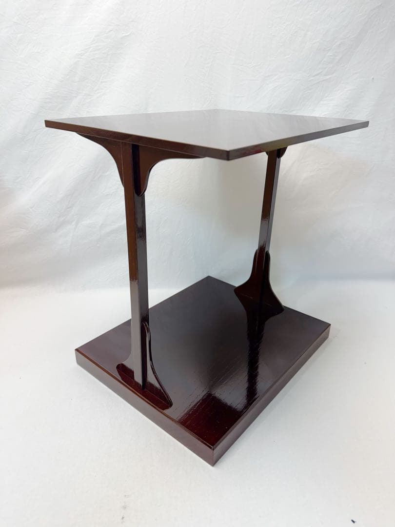 ほぼ未使用 茶道具 溜塗 小及棚 台 藪内流 遠州流 石州流 水指棚 元箱