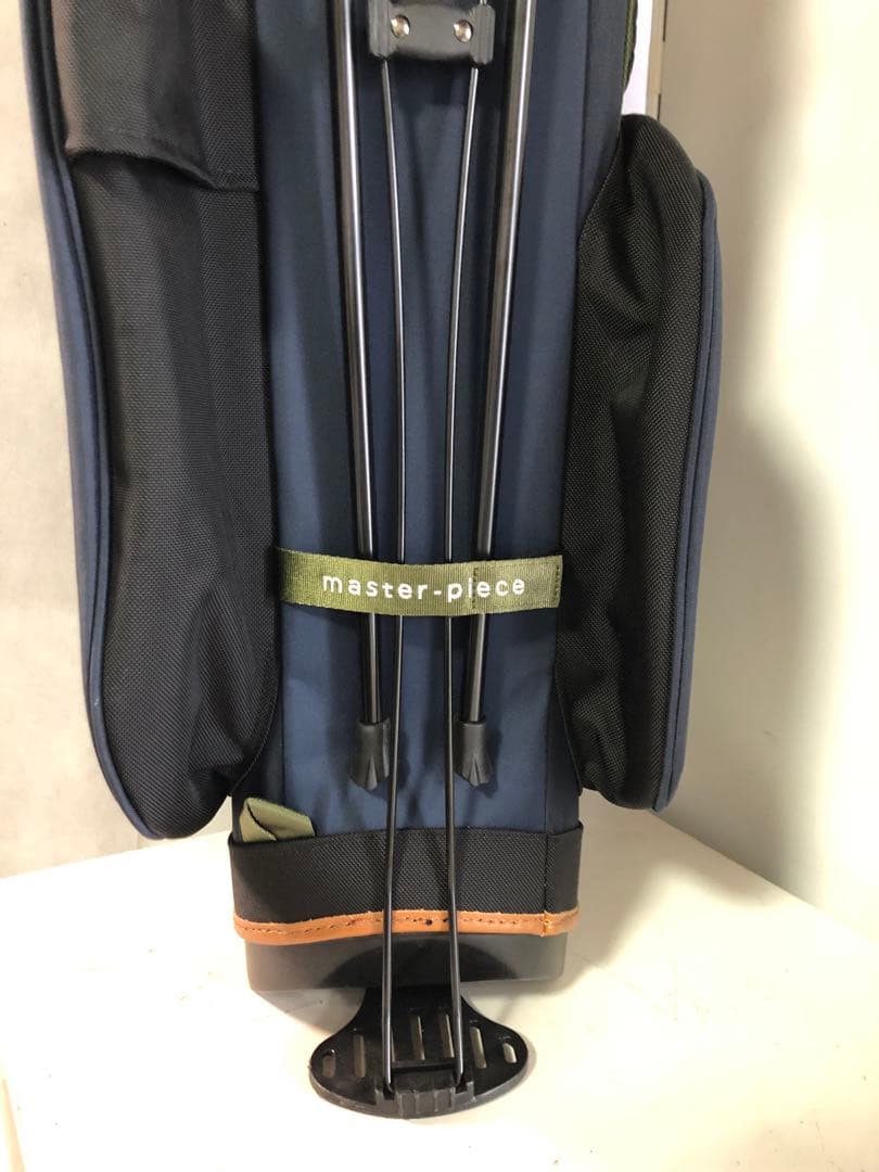 マスターピース キャディバッグ スタンド、フードカバー付き ネイビー