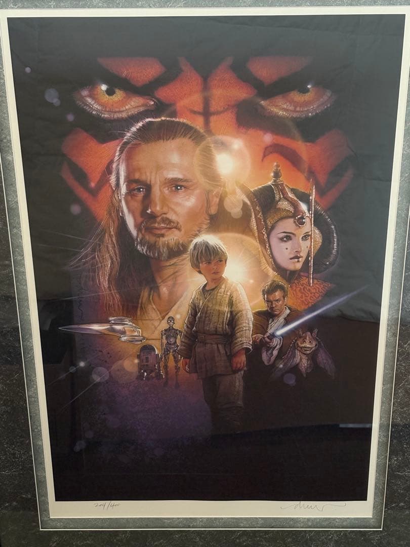 『モンチ』ドゥルーストゥルーザン直筆サイン入版画スターウォーズエピソード1