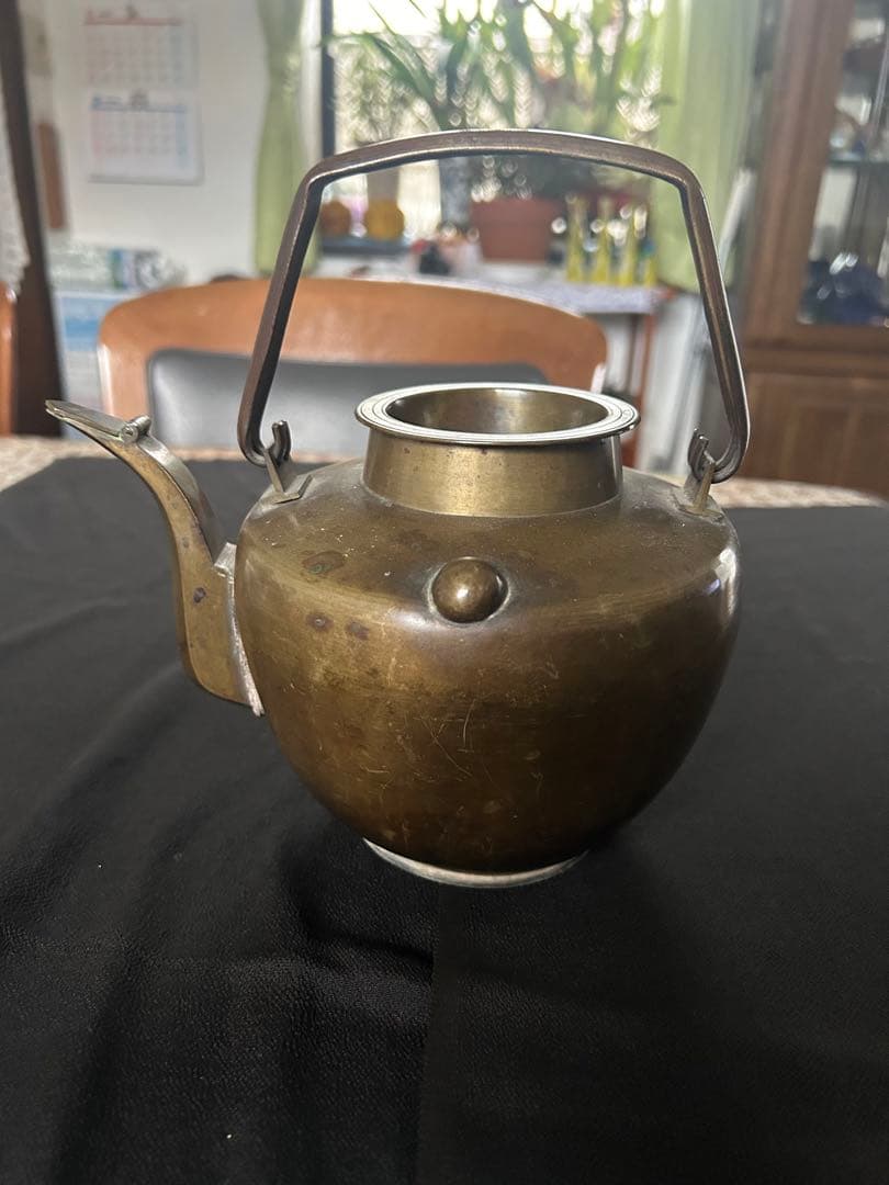 中国古玩急須　煎茶道具　煎茶道　煎茶　金属　鉄瓶　骨董　アンティーク