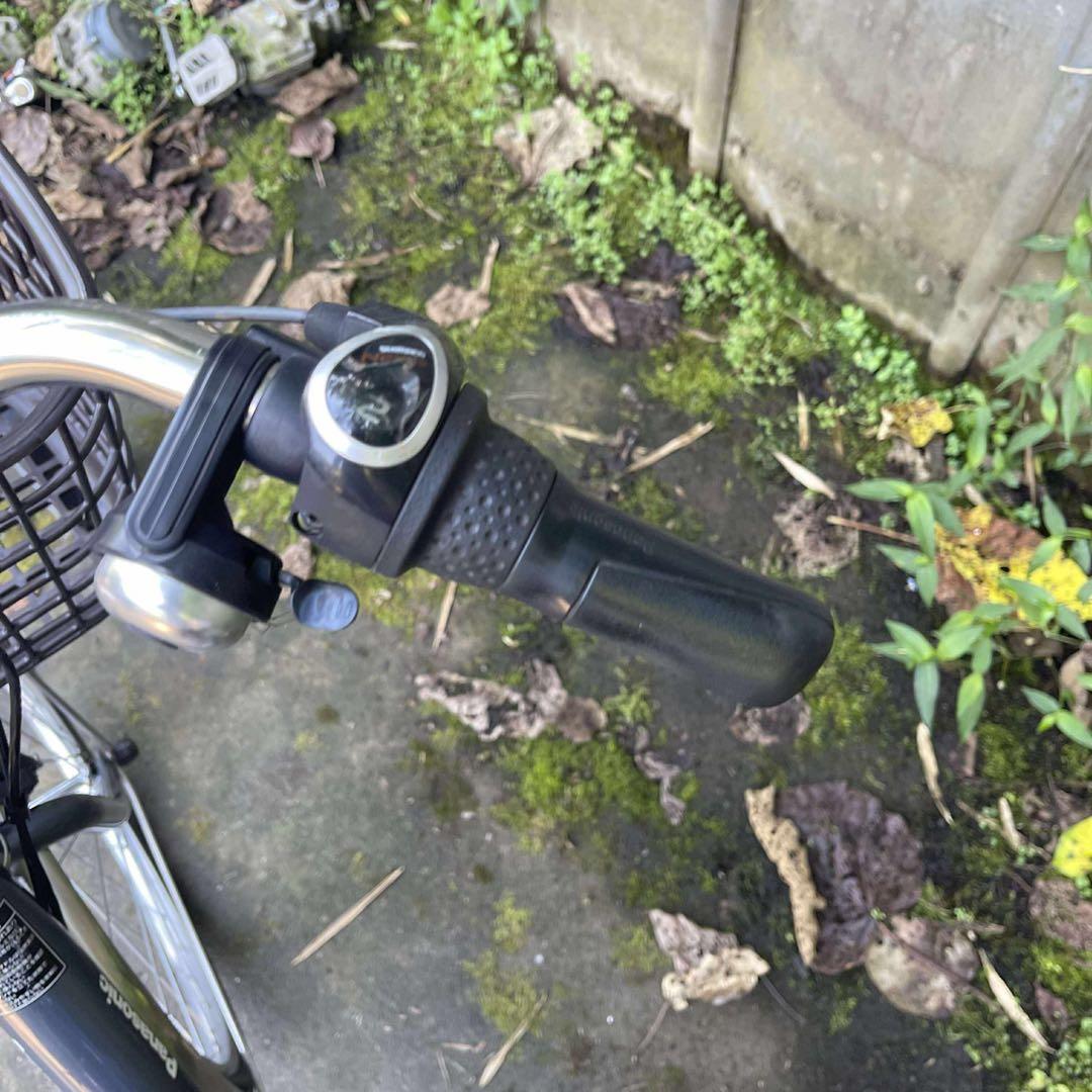 Panasonic 電動アシスト自転車 グレー カゴ24インチバッテリー12ah
