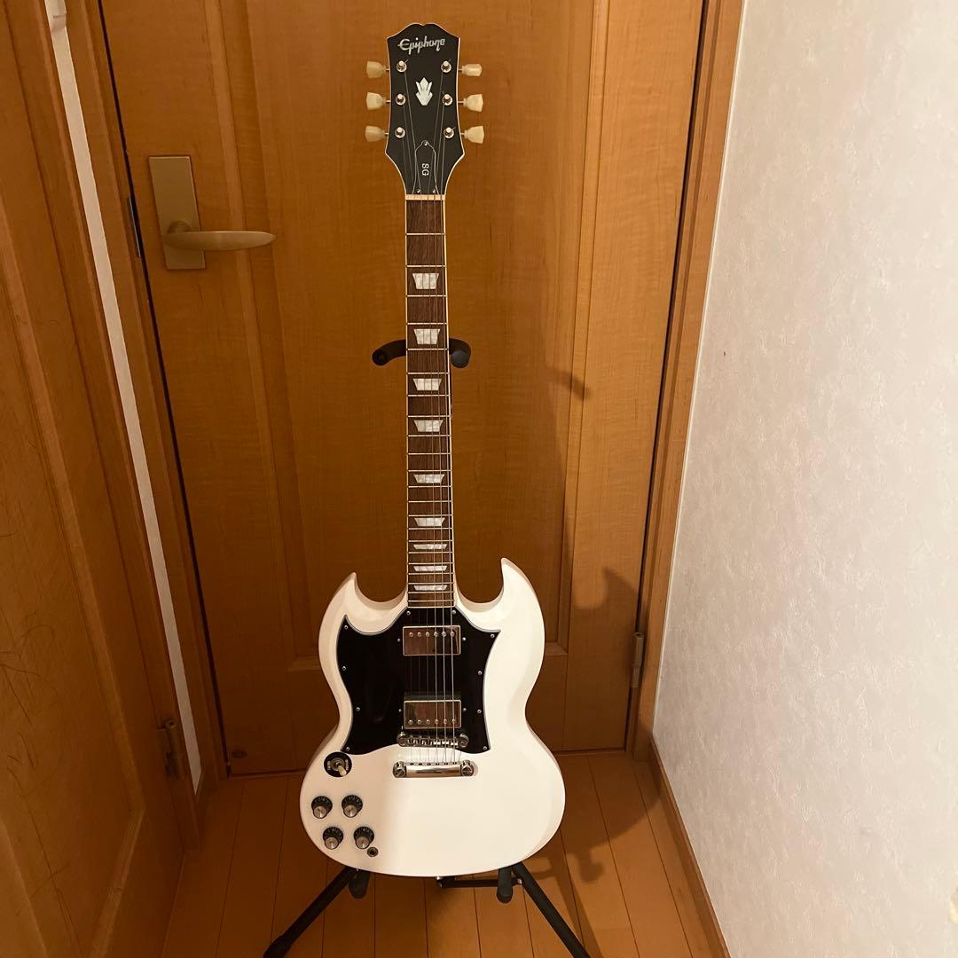 Epiphone SG ホワイト エレキギター　レフティ