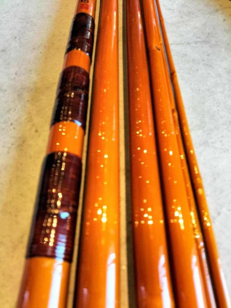 カビーテ郡上竿　竹竿　渓流竿　鮎竿　手作り　5本継ぎ