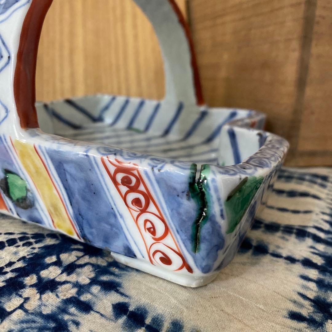 須田菁華　天啓赤絵風　手鉢