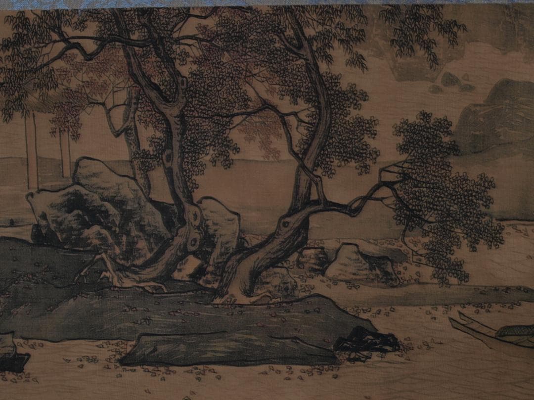 骨董市仕入れ品　中国明時代の掛軸　唐寅作 激安骨董品　BD735A11-7