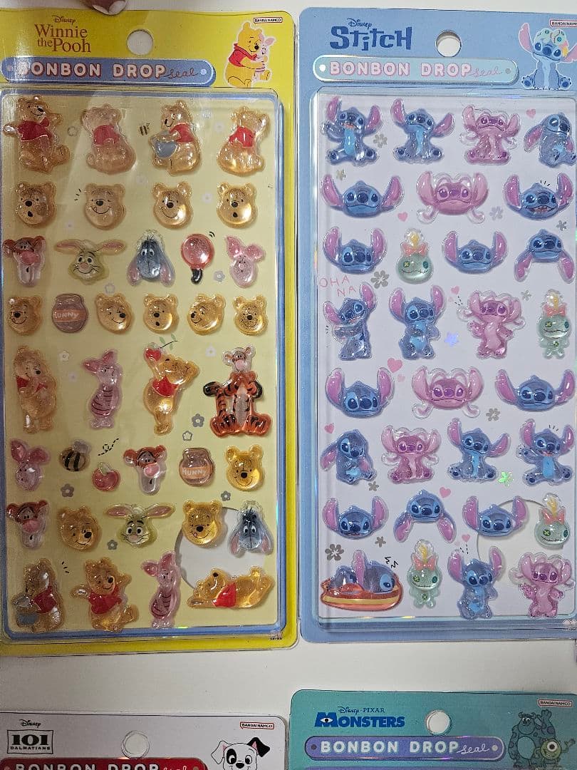 【kk】ボンボンドロップシール　ディズニー12枚、プチドロップ1枚