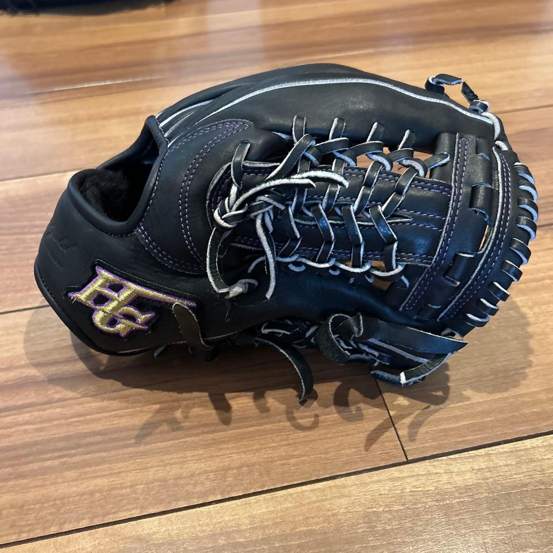 HG 黒 軟式野球グローブ　心極　内野用